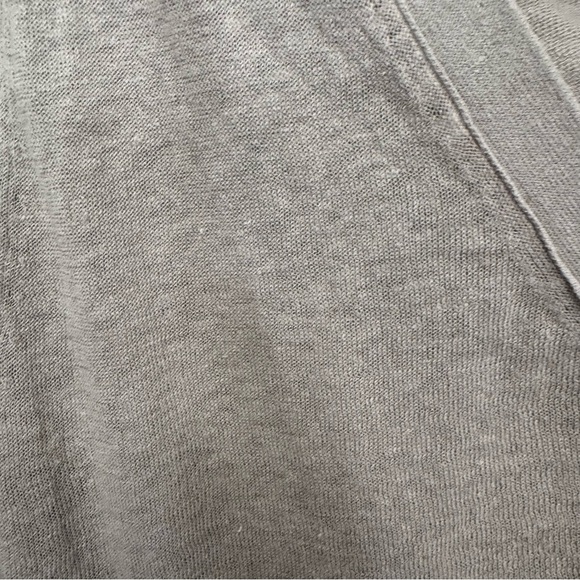 Anthropologie Moth Linen Blend Gray Button Front Cardigan Size Large - Picture 3 of 8